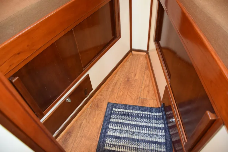 Slide: The Image of Laminate Wood Sole. Cabinets And Drawers Below The V Berth - 5911858