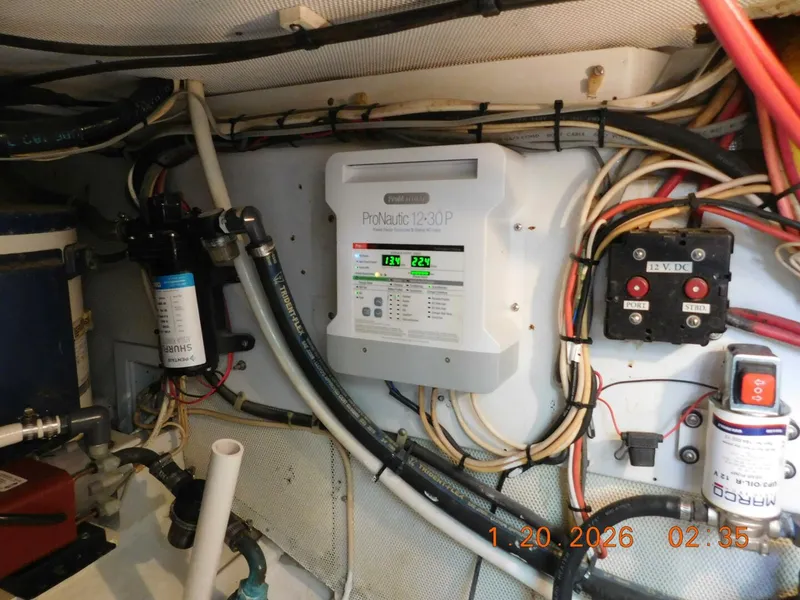 Slide: The Image of Water Heater To Port, Fresh Water Pump, New Battery Charger - 5911806