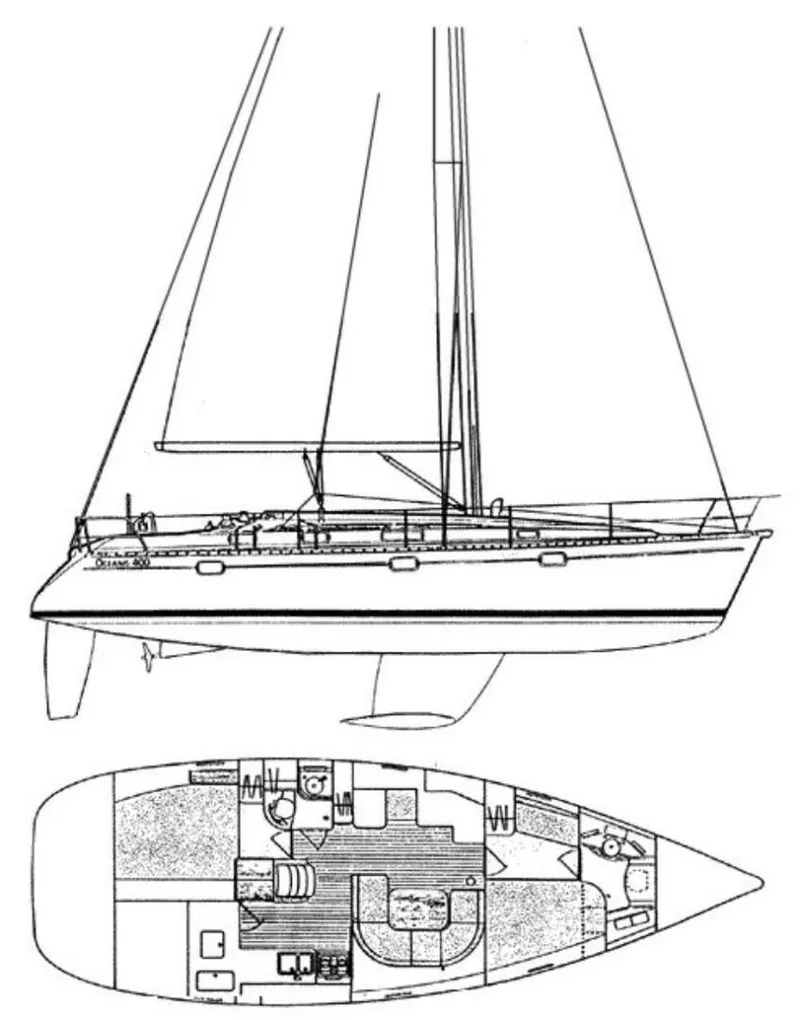 Slide: The Image of Beneteau Oceanis 400 1993 - 5900069