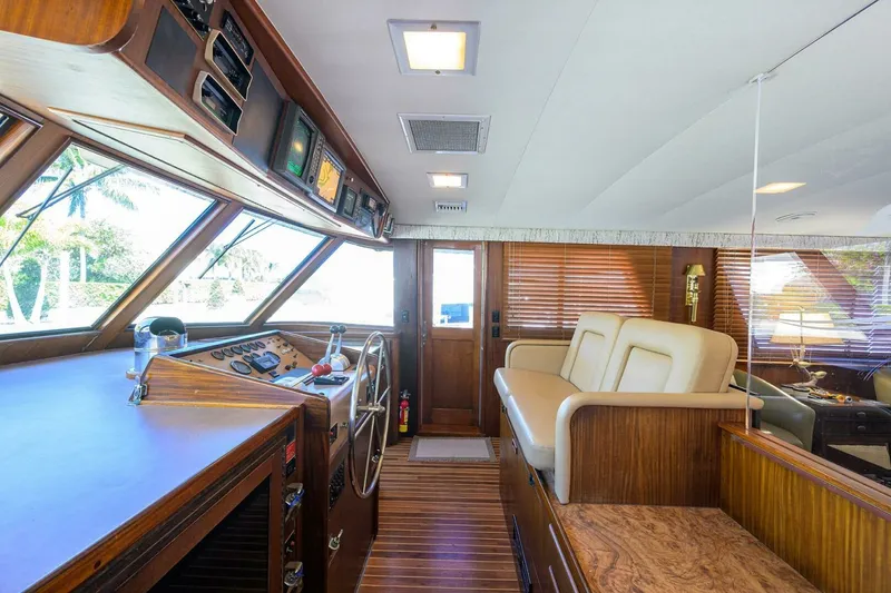 Slide: The Image of Hatteras 63 - Phantom - Lower Helm 1987 63 Hatteras Motor Yacht - Phantom - 7651516