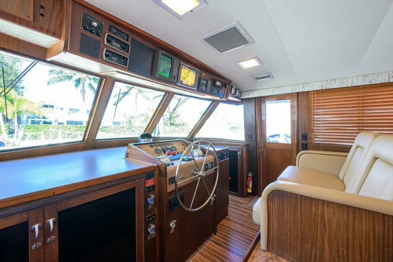 Slide: The Image of Hatteras 63 - Phantom - Lower Helm 1987 63 Hatteras Motor Yacht - Phantom - 7651517