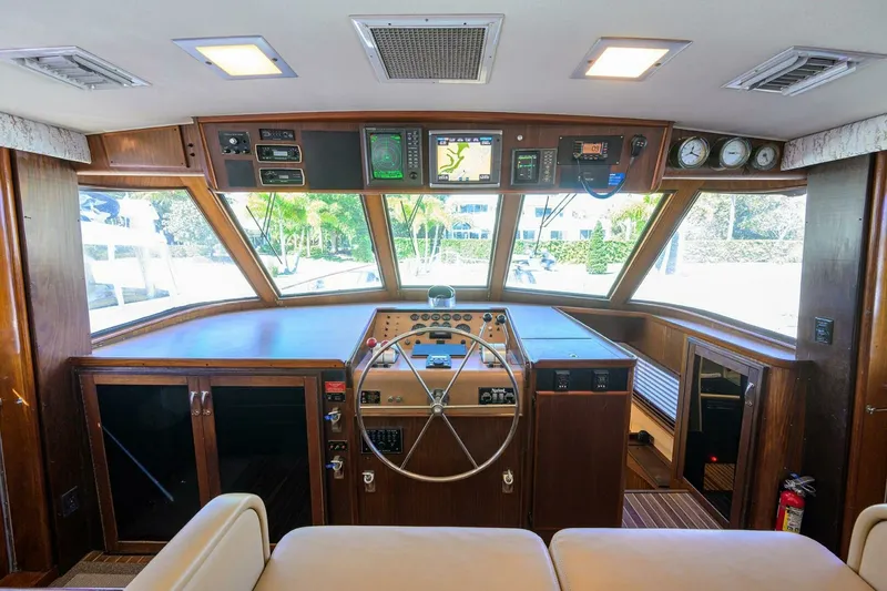 Slide: The Image of Hatteras 63 - Phantom - Lower Helm 1987 63 Hatteras Motor Yacht - Phantom - 7651514