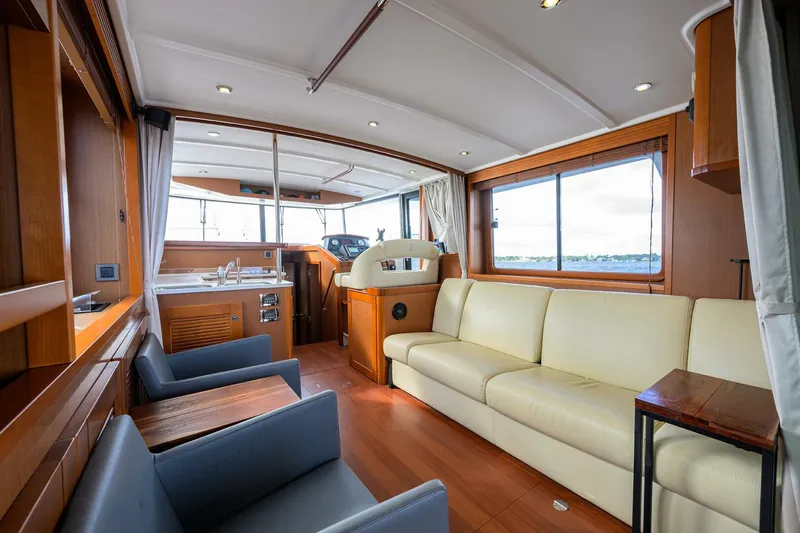 Slide: The Image of Beneteau 44 Stellar Seascape - Salon, Port and Starboard Seating 2014 Beneteau 44 Swift Trawler - 5908954