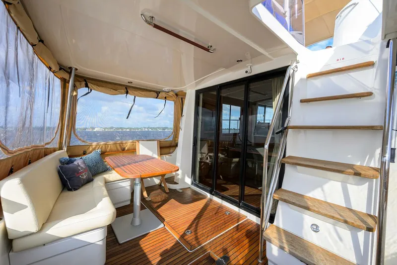 Slide: The Image of Beneteau 44 Stellar Seascape - Aft Deck, Dining, Seating, Stairs to Bridge 2014 Beneteau 44 Swift Trawler - 5908986