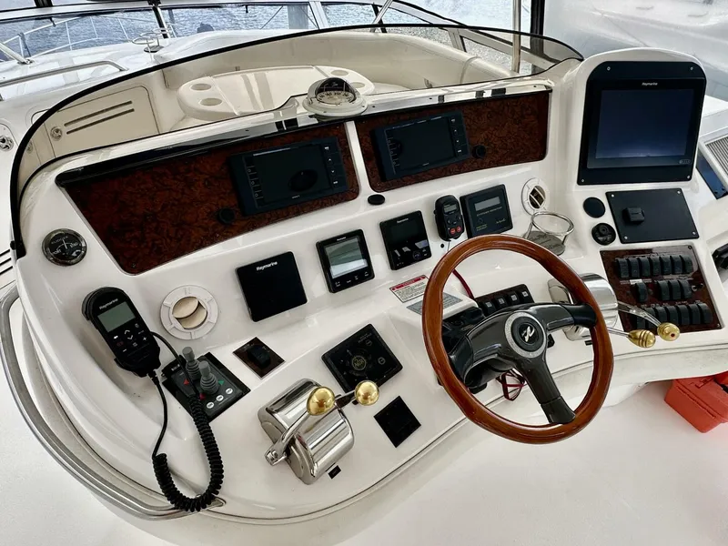 Slide: The Image of Sea Ray 48 LIFE IS GOOD TODAY - Flybridge Helm 2002 Sea Ray 48 LIFE IS GOOD TODAY - 5917873