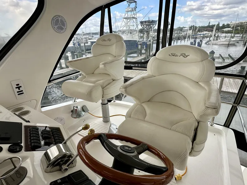 Slide: The Image of Sea Ray 48 LIFE IS GOOD TODAY - Flybridge Helm 2002 Sea Ray 48 LIFE IS GOOD TODAY - 5917861