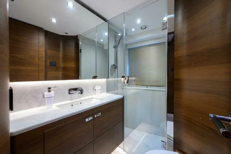 Slide: The Image of Princess Y78 - Guest Stateroom Starboard Ensuite Head 2020 Princess Y78 - 5921156