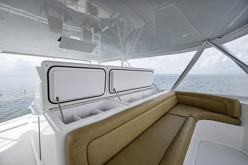 Slide: The Image of Viking 64 BIG BLUE - Flybridge Helm Seating 2007 Viking 64 BIG BLUE - 7288518