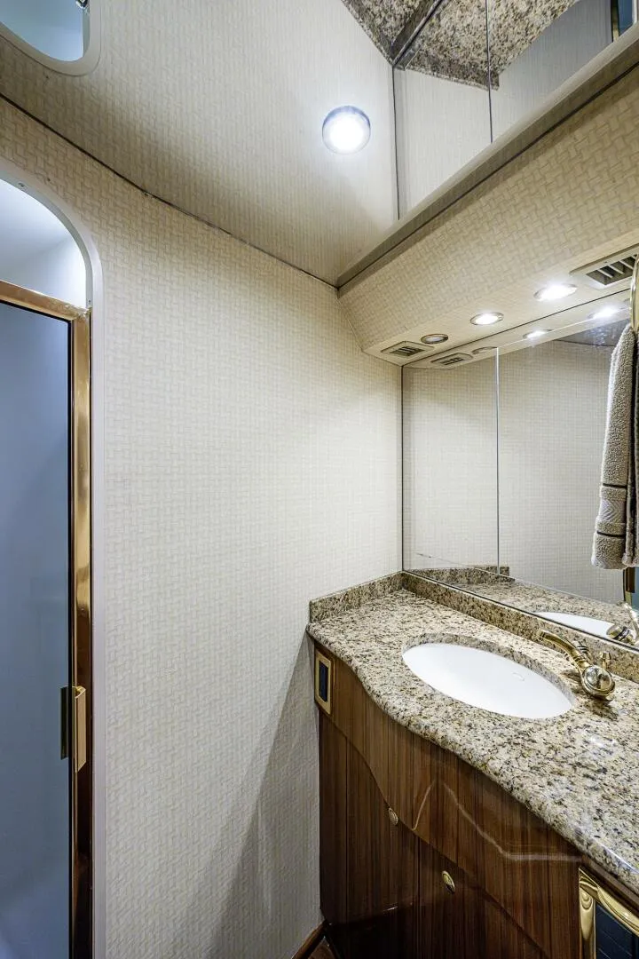 Slide: The Image of Viking 64 - Big Blue - Forward Stateroom Head 2007 Viking 64 Convertible - Big Blue - 5929050