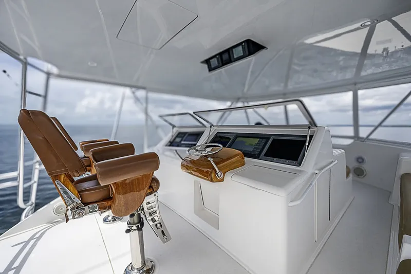 Slide: The Image of Viking 64 BIG BLUE - Flybridge Helm 2007 Viking 64 BIG BLUE - 7288506