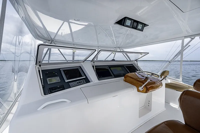 Slide: The Image of Viking 64 BIG BLUE - Flybridge Helm 2007 Viking 64 BIG BLUE - 7288508