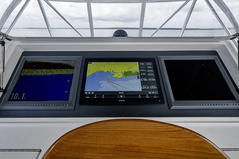 Slide: The Image of Viking 64 BIG BLUE - Flybridge Helm 2007 Viking 64 BIG BLUE - 7288515