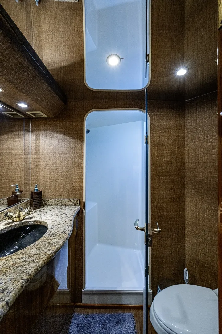 Slide: The Image of Viking 64 BIG BLUE - Master Stateroom Ensuite Head 2007 Viking 64 BIG BLUE - 7288548