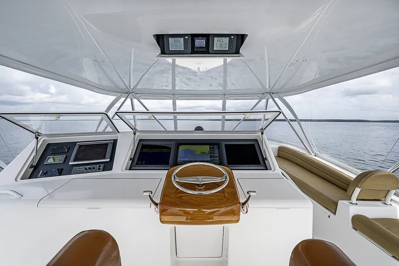 Slide: The Image of Viking 64 BIG BLUE - Flybridge Helm 2007 Viking 64 BIG BLUE - 7288507