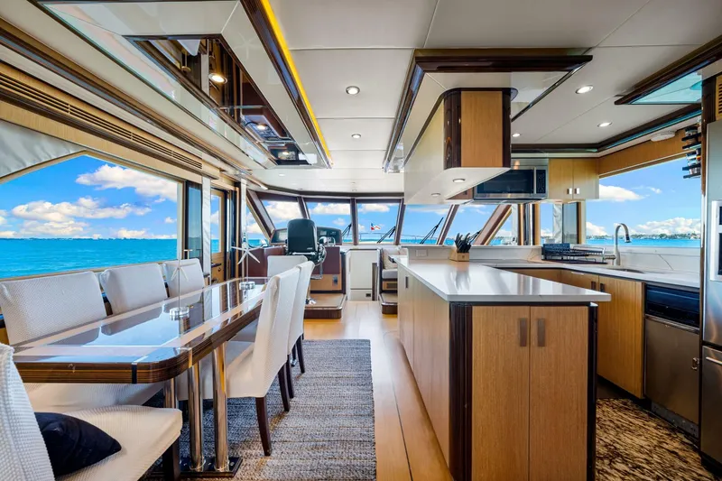 Slide: The Image of 2010 83 Ocean Alexander Motor Yacht 'Relentless' Galley / Dining Area - 5930990