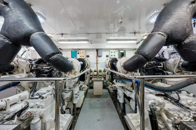Slide: The Image of 2010 83 Ocean Alexander Motor Yacht 'Relentless' Engine Room - 5931103