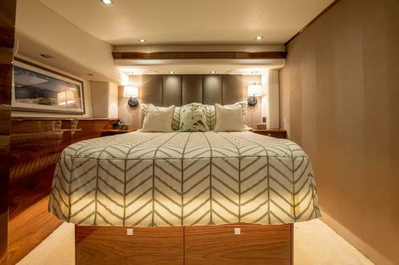 Slide: The Image of 2023 Viking 64 Convertible Master Stateroom - 5930768