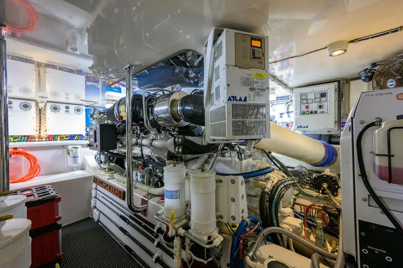 Slide: The Image of Hatteras 63 Reelin N Dealin - Engine Room 2013 Hatteras 63 Convertible Reelin N Dealin - 5934468