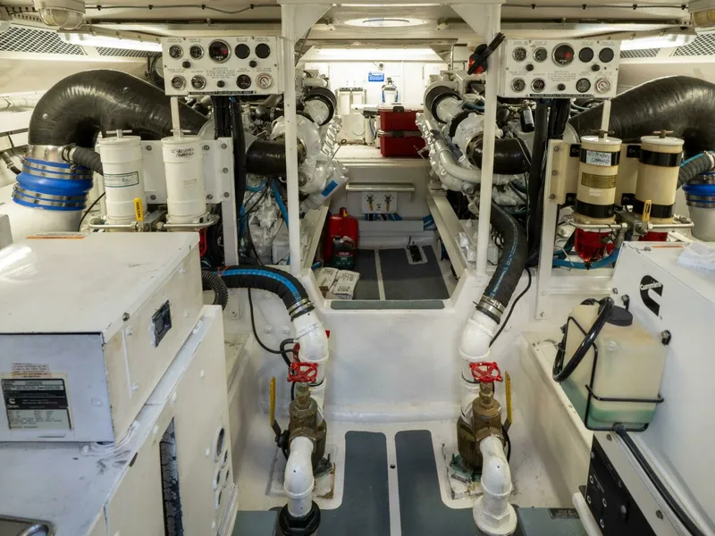 Slide: The Image of Viking 58 BAREFOOT - Engine Room 1998 Viking 58 Convertible BAREFOOT - 7676799