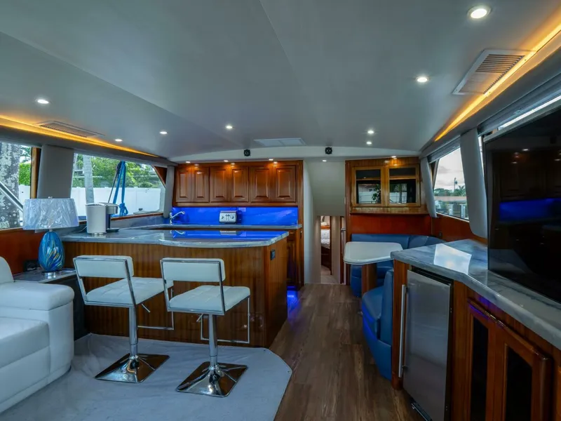 Slide: The Image of Viking 58 BAREFOOT - Salon/Galley 1998 Viking 58 Convertible BAREFOOT - 7676779