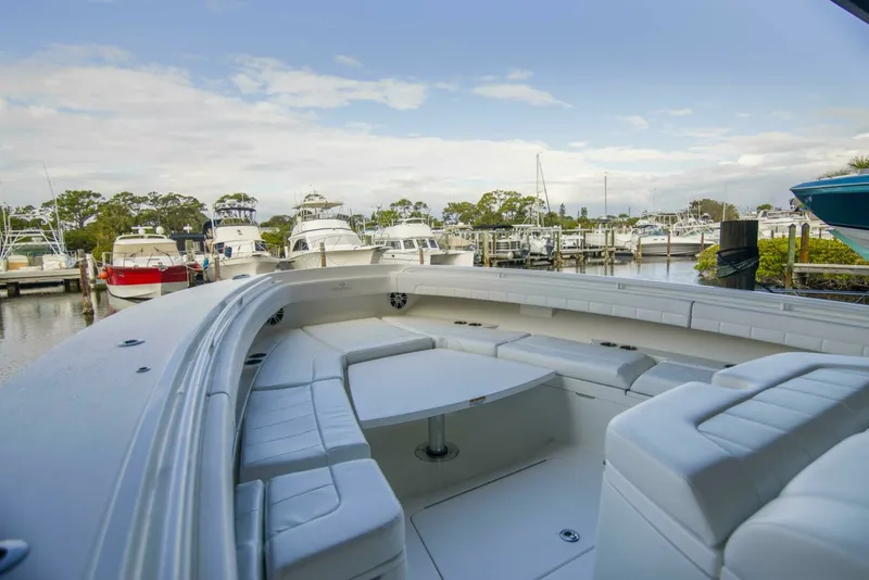 Slide: The Image of Regulator 41 - Miss Megan - Bow, Forward Seating 2021 Regulator 41 Center Console Miss Megan - 7654008