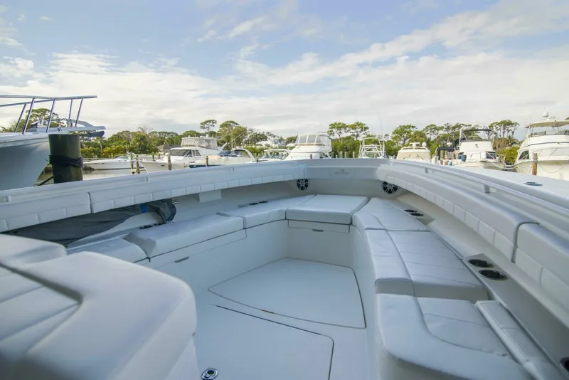 Slide: The Image of Regulator 41 - Miss Megan - Bow, Forward Seating 2021 Regulator 41 Center Console Miss Megan - 7654013