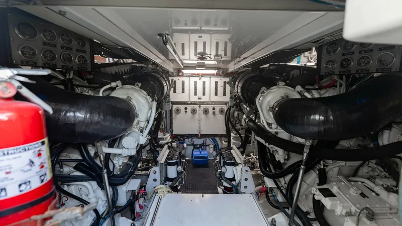 Slide: The Image of 2007 Hatteras 68 Convertible- KEMOSABE- Engine Room - 7514554
