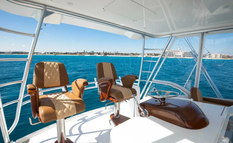 Slide: The Image of Viking 48 - Dorothy Marie - Flybridge Helm Seats 2018 48 Viking Convertible - Dorothy Marie - 7653249