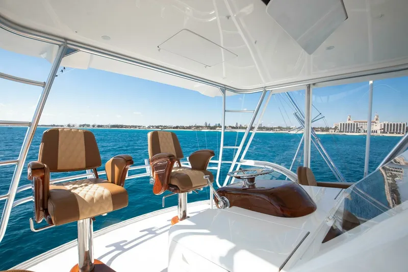 Slide: The Image of Viking 48 - Dorothy Marie - Flybridge Helm Seats 2018 48 Viking Convertible - Dorothy Marie - 7653257