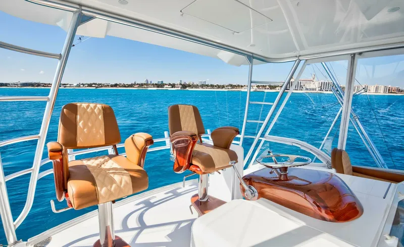 Slide: The Image of Viking 48 - Dorothy Marie - Flybridge Helm Seats 2018 48 Viking Convertible - Dorothy Marie - 7653248