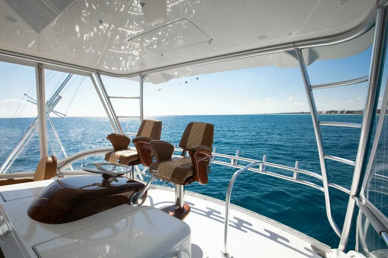 Slide: The Image of Viking 48 - Dorothy Marie - Flybridge Helm Seats 2018 48 Viking Convertible - Dorothy Marie - 7653253