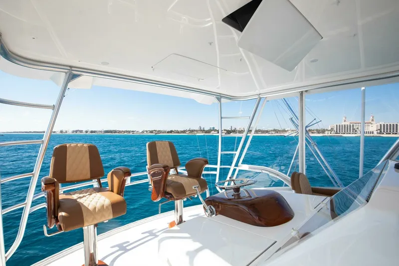 Slide: The Image of Viking 48 - Dorothy Marie - Flybridge Helm Seats 2018 48 Viking Convertible - Dorothy Marie - 7653256