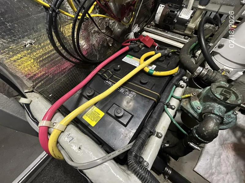 Slide: The Image of 43' Mainship starboard main engine start battery - 5961285