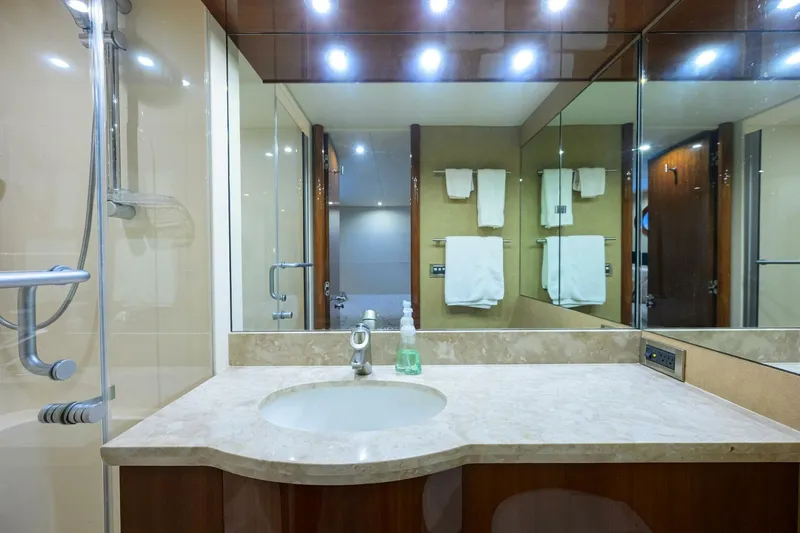 Slide: The Image of Lazzara 80 WILLYN - Port Guest Head 2007 Lazzara 80 Flybridge Motoryacht WILLYN - 5962879