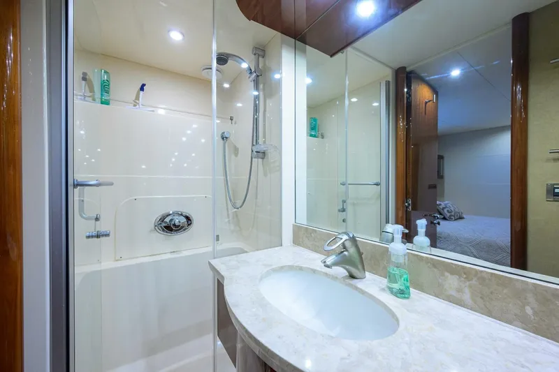 Slide: The Image of Lazzara 80 WILLYN - Port Guest Head 2007 Lazzara 80 Flybridge Motoryacht WILLYN - 5962880