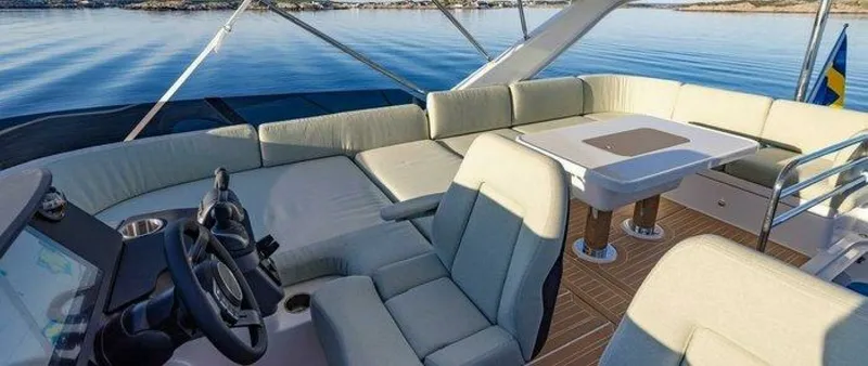 Slide: The Image of Nimbus 495 Flybridge Command Deck 2026 Nimbus 495 Flybridge - 7653224
