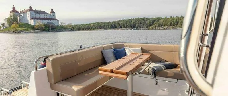 Slide: The Image of Nimbus 365 Coupe Aft Seating 2026 Nimbus 365 Coupe - 5964985