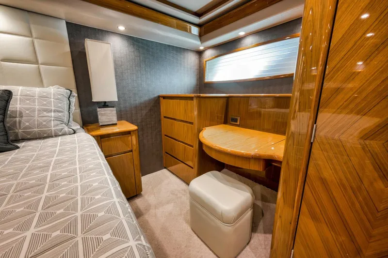 Slide: The Image of 2011 Viking 76 Enclosed Bridge- TEUSEAS- Master Stateroom - 5966515