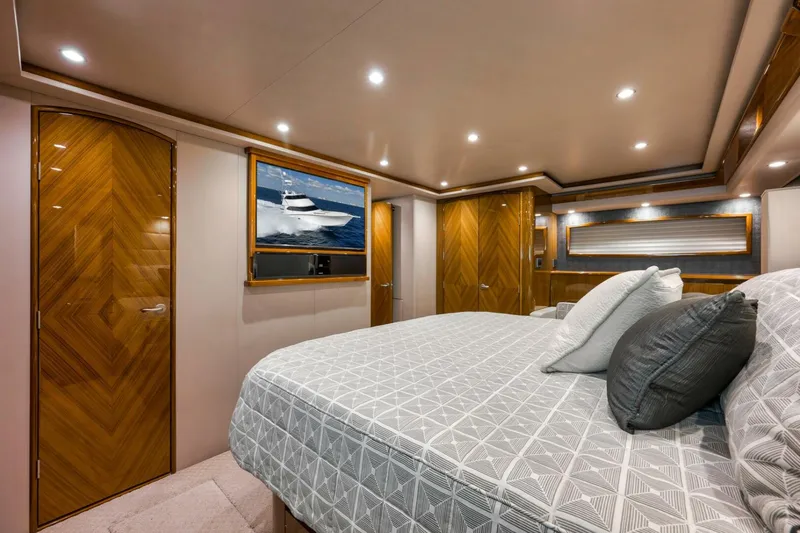 Slide: The Image of 2011 Viking 76 Enclosed Bridge- TEUSEAS- Master Stateroom - 5966520