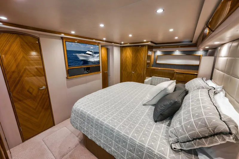 Slide: The Image of 2011 Viking 76 Enclosed Bridge- TEUSEAS- Master Stateroom - 5966521