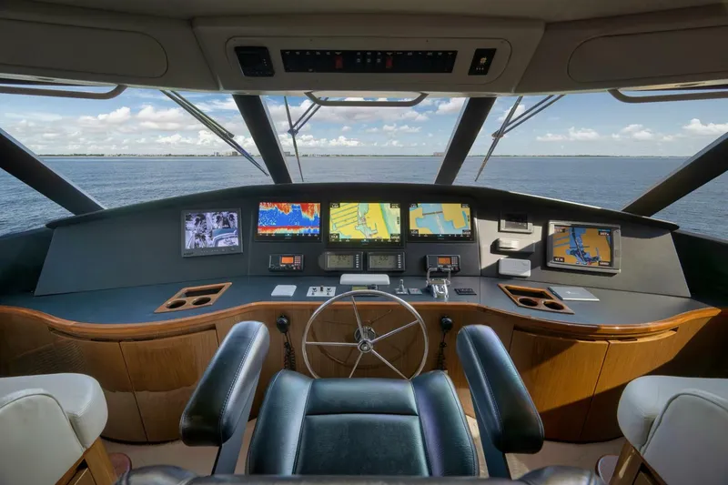 Slide: The Image of 2011 Viking 76 Enclosed Bridge- TEUSEAS- Helm - 5966598