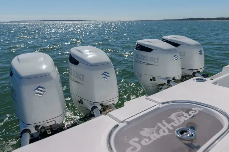 Slide: The Image of SeaHunter 38 Reel Escape- Engines & Livewell 2023 SeaHunter CTS Reel Escape - 7654203