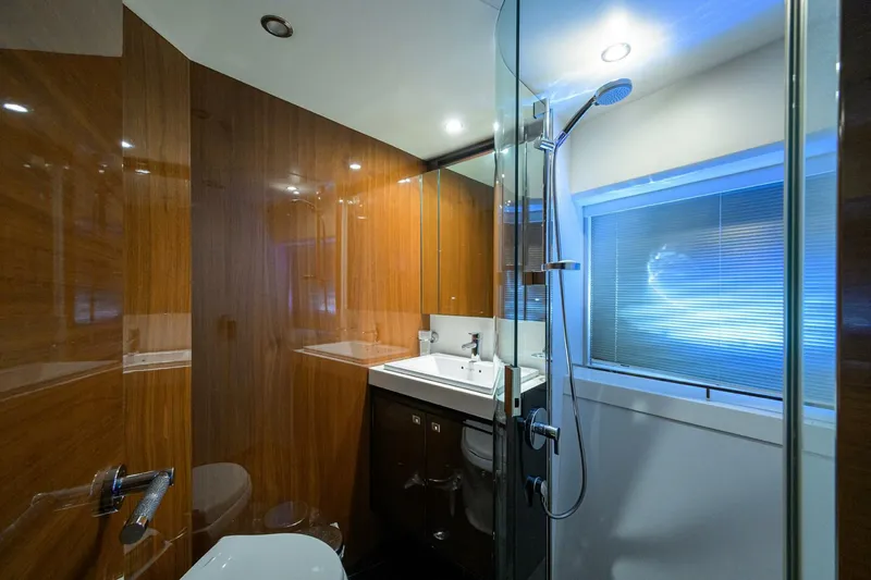 Slide: The Image of Princess 72 Joint Credit II - Interior Stateroom Head 2013 Princess 72 V72 Express Joint Credit II - 5968679