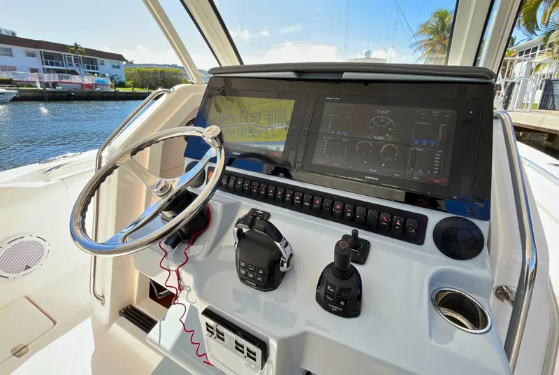 Slide: The Image of Pursuit 38 - PERSEVERANCE - Helm Station Electronics  2019 Pursuit 38' S368 - PERSEVERANCE - 5969042