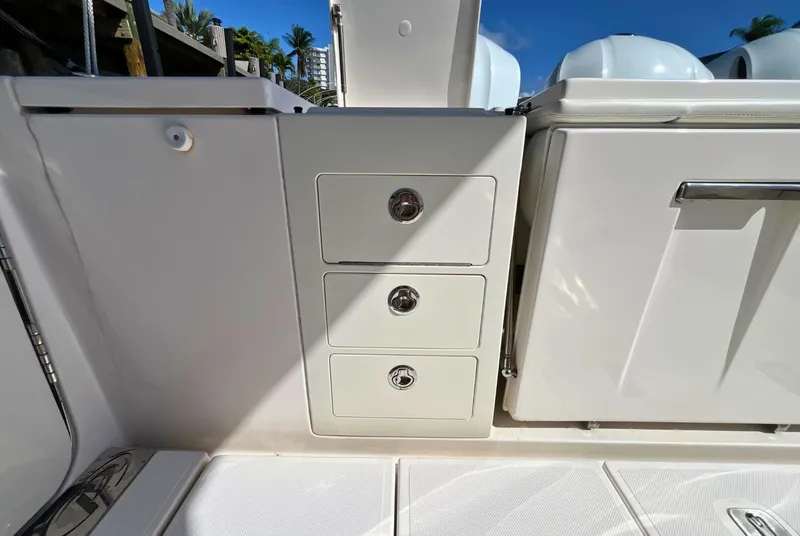 Slide: The Image of Pursuit 38 - PERSEVERANCE - Cockpit Tackle and Storage 2019 Pursuit 38' S368 - PERSEVERANCE - 5969033