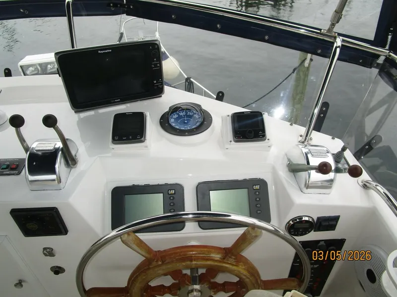 Slide: The Image of 42' Grand Banks flybridge helm2 - 5973553