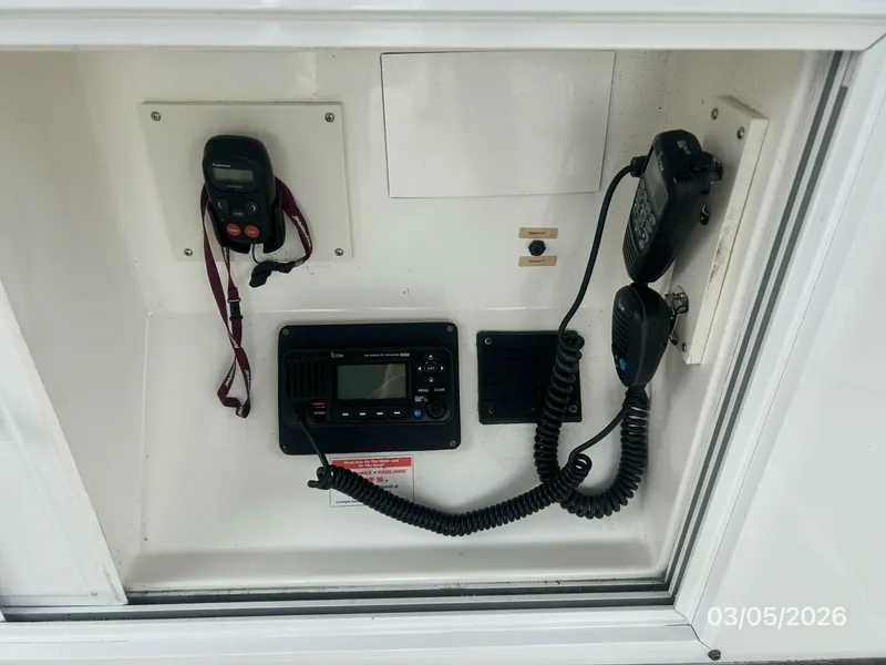 Slide: The Image of 42' Grand Banks flybridge electronics cabinet - 5973550