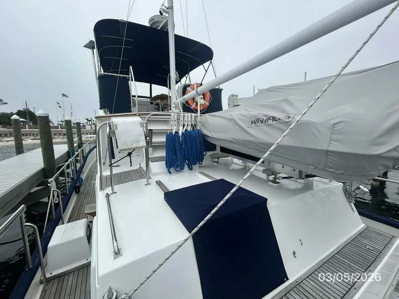 Slide: The Image of 42' Grand Banks trunk cabin forward - 5973629