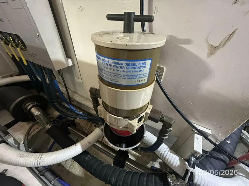 Slide: The Image of 42' Grand Banks port Racor fuel filter - 5973593