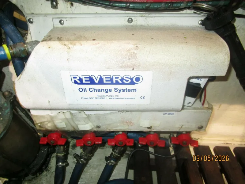 Slide: The Image of 42' Grand Banks oil change system - 5973589